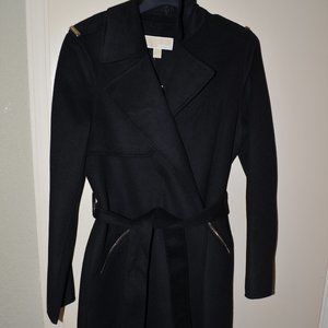 Michael Kors Wool Long Black Winter Coat